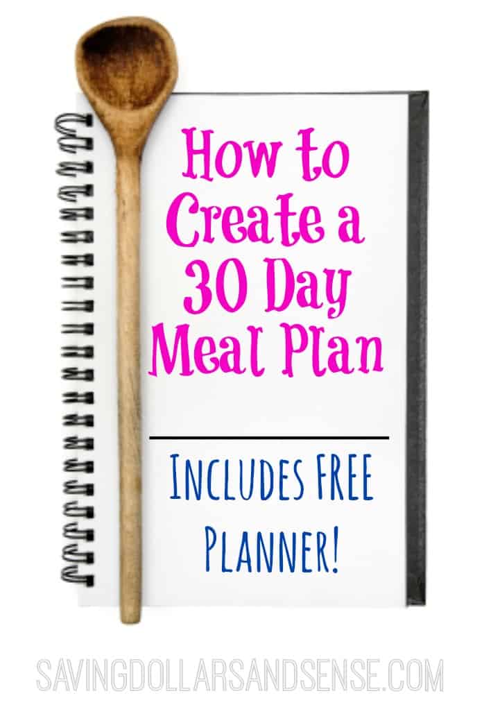 How to Create a 30 Day Menu Planner