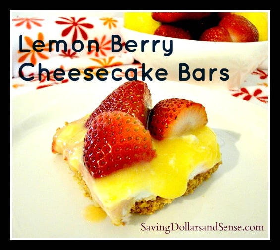Lemon Berry Cheesecake Bars Recipe
