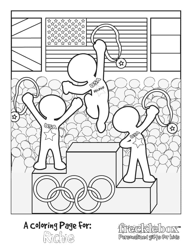FREE Personalized Olympic Coloring Sheet! - Saving Dollars & Sense