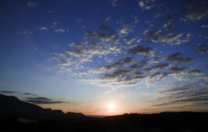 Sunrise after a long, dark night.