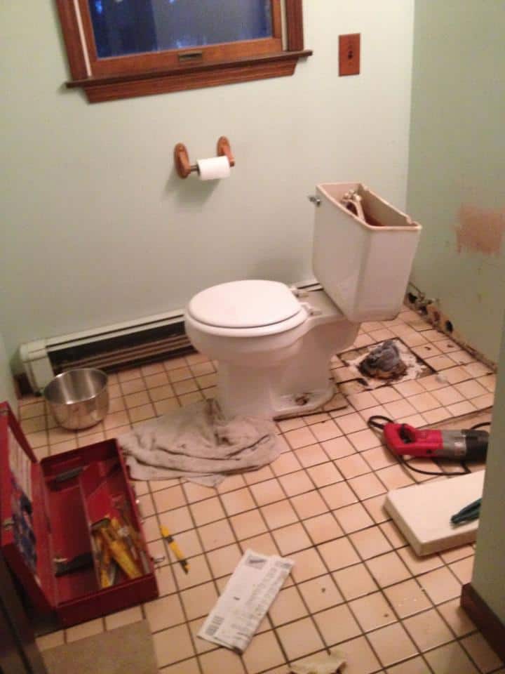 DIY a half bathroom.