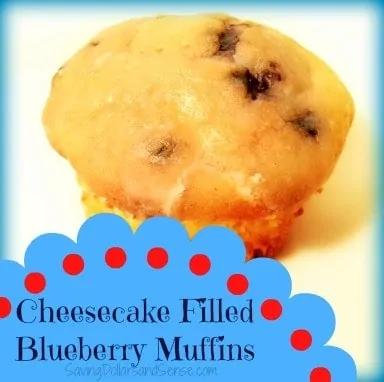 Cheesecake Filled Blueberry Muffins Recipe