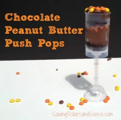 Chocolate Peanut Butter Push Pops