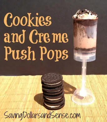 Cookies and Creme Push Pops