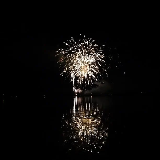 Fireworks in the water
