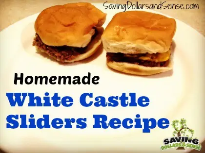 Homemade White Castle Sliders