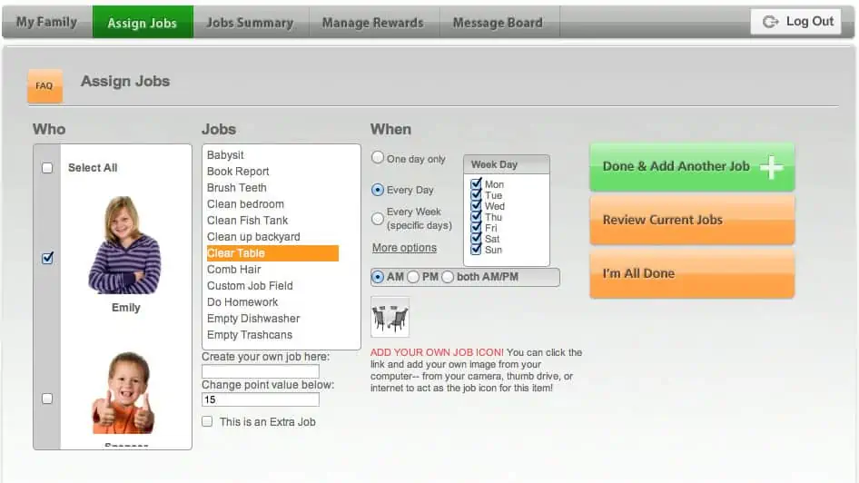 How to assign chores to children in the My Job Chart app - FREE Chore System That Works!