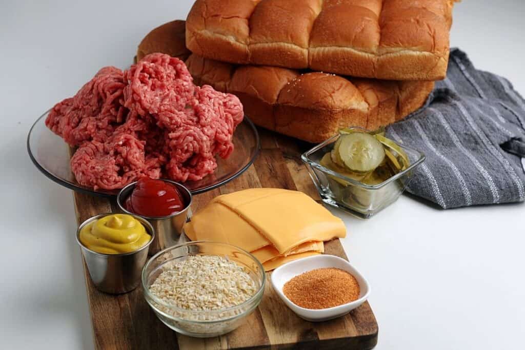 Ingredients for sliders.