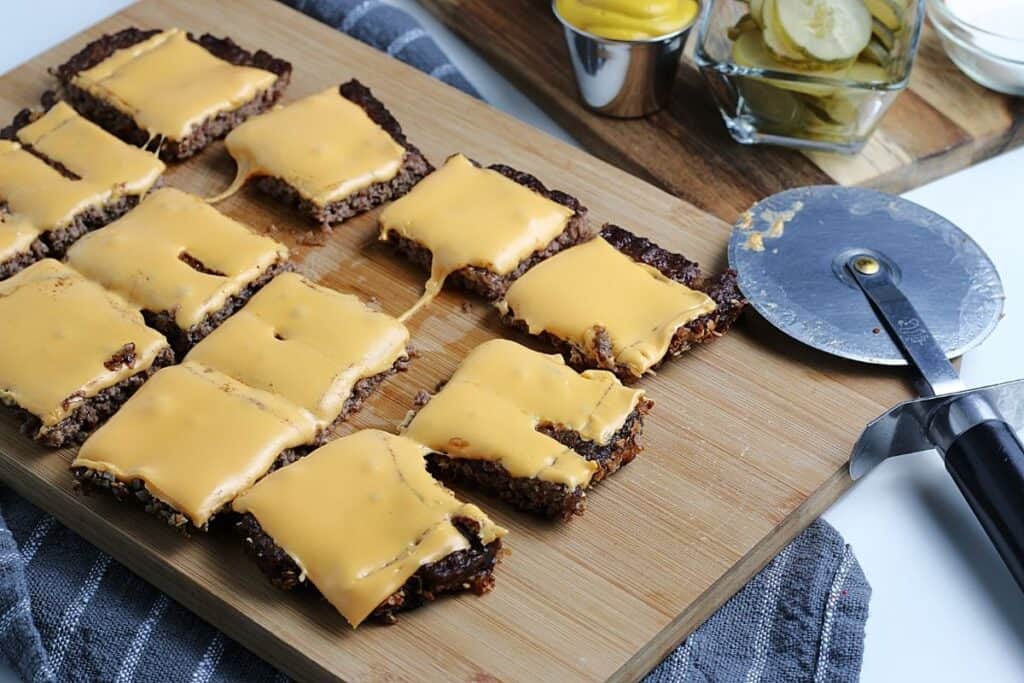Melted cheese on top.