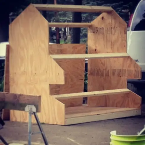 A woodworker making a project.