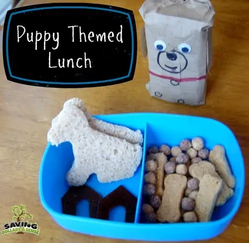 puppy themed lunch