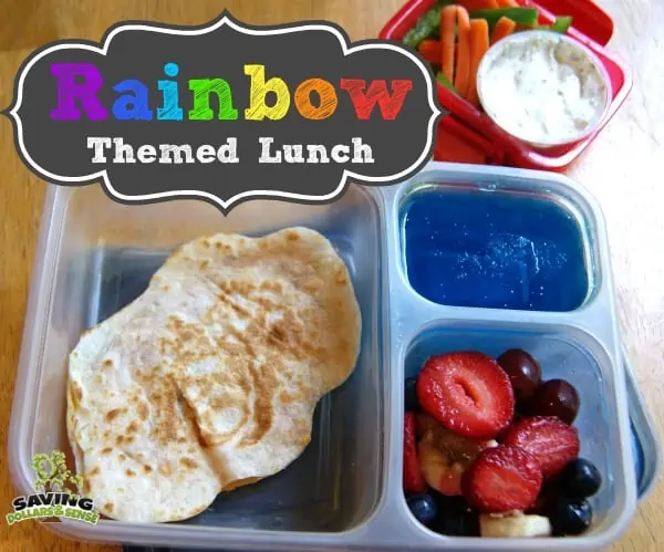 rainbow themed lunch