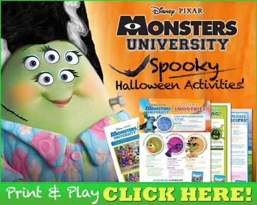 Monsters University Spooky Halloween Activities!