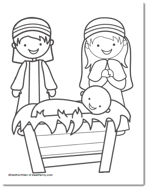 free printable nativity coloring pages for kids