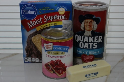 Ingredients for Strawberry Oatmeal Bars