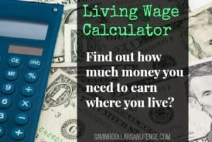 Living Wage Calculator - Saving Dollars & Sense