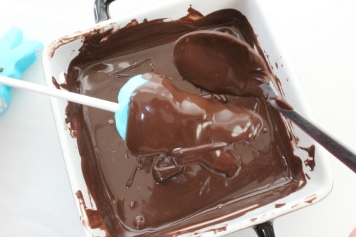 melted chocolate in a bowl.