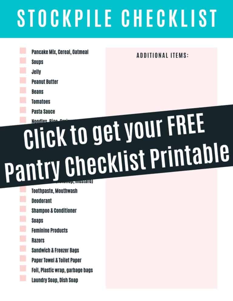 How To Build A Stockpile + Free Stockpile Checklist