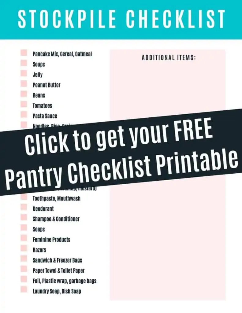 How To Build A Stockpile + Free Stockpile Checklist