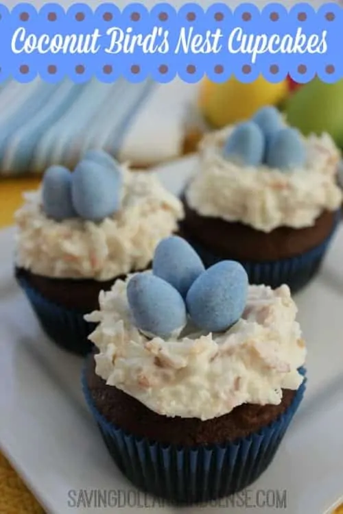 Coconut Bird's Nest Cupcakes Recipe