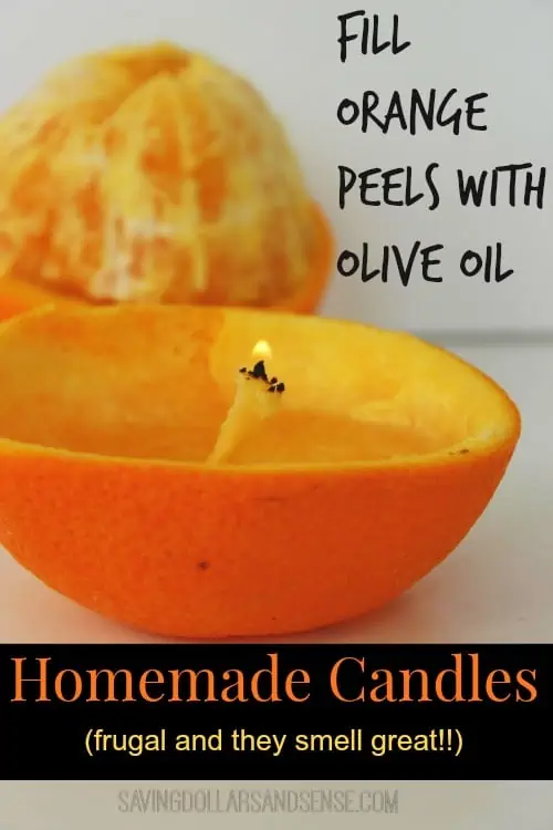 homemade Orange Candles