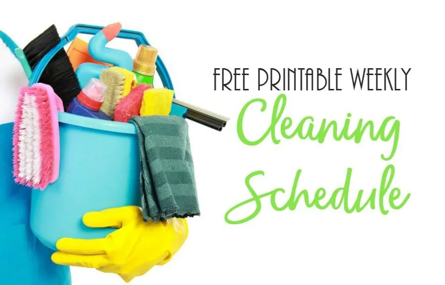 Weekly Cleaning Schedule Printable