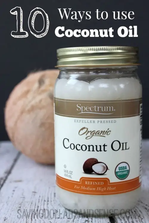 A close up of a jar of coconut oil