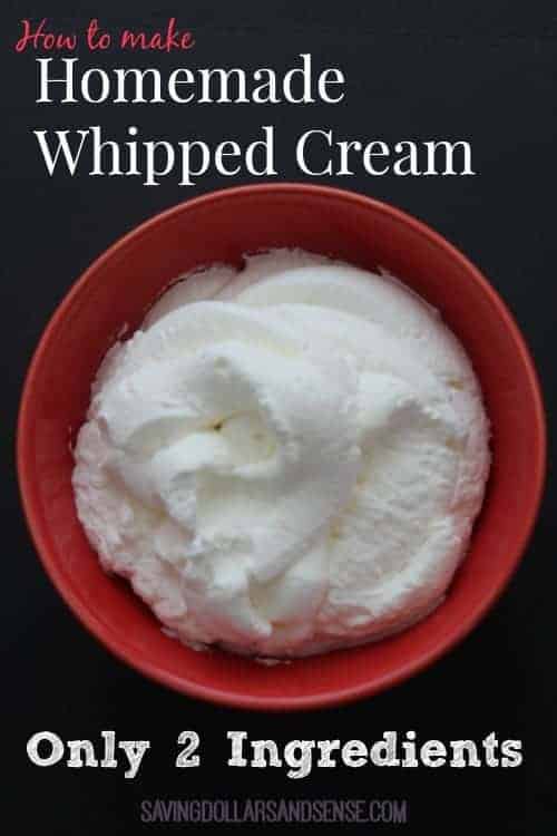 homemade whipped cream recipe without heavy cream