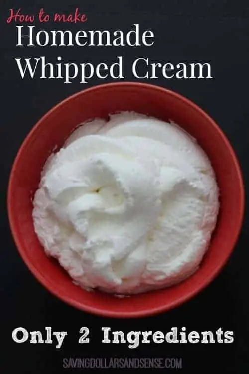 homemade whipped cream