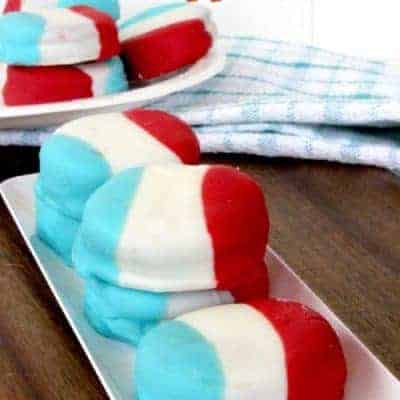 patriotic choclate dipped oreos