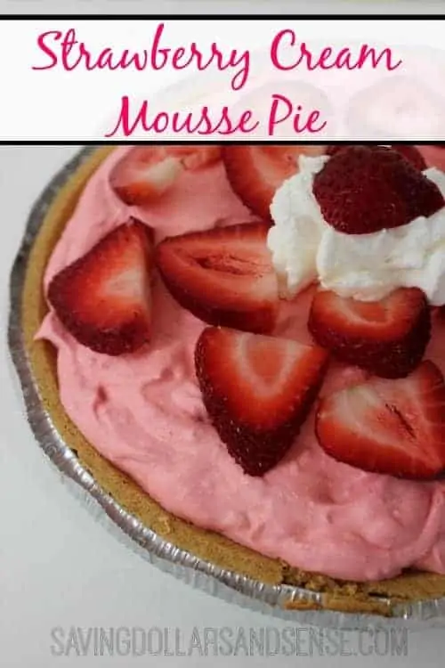 Easy Strawberry Cream Mousse Pie Recipe