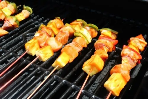 Grilling Chicken Pineapple Kabobs
