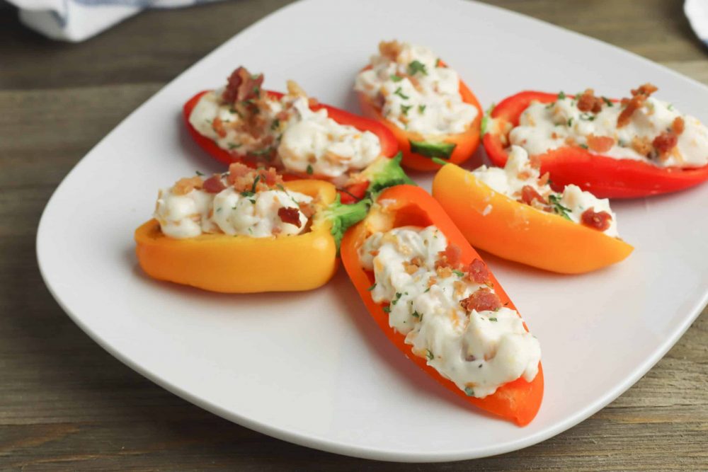 no bake stuffed mini peppers