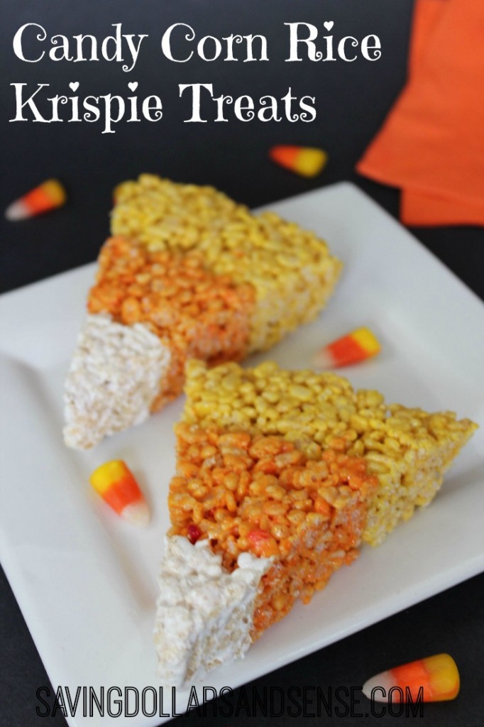 Candy Corn Rice Krispie Treats recipe