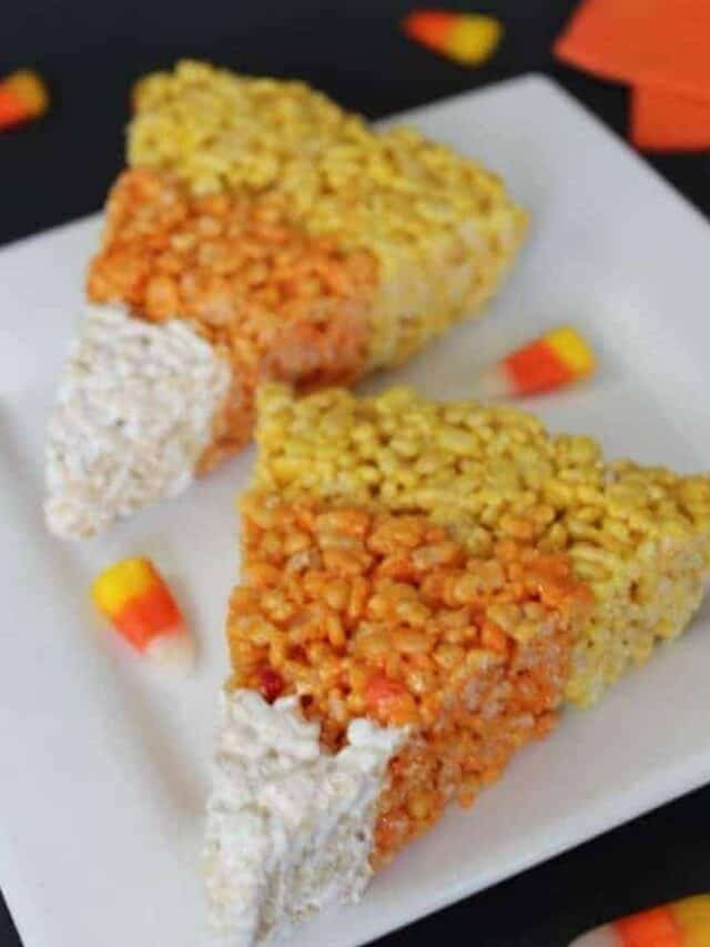 Candy Corn Rice Krispie Treats