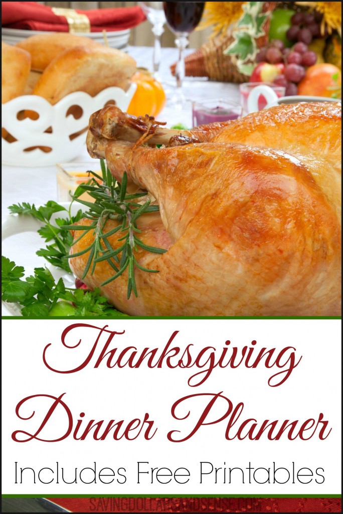 Free Thanksgiving Dinner Planner