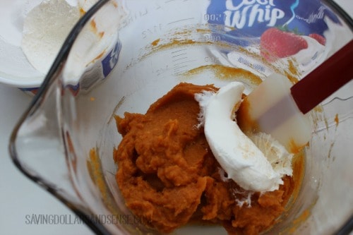 pumpkin pie dip process