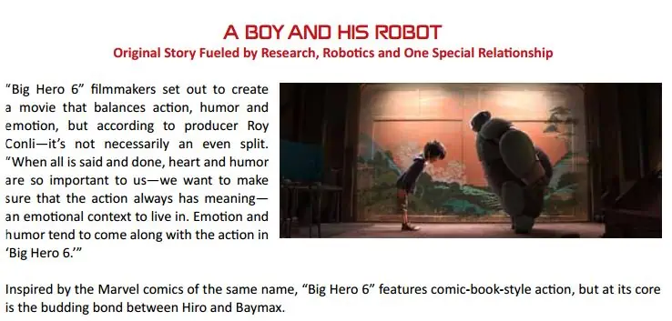 Big Hero 6 Free Activities