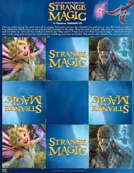 Free Strange Magic Activity Sheets