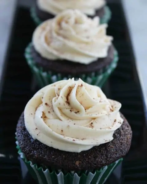 Guinness Cupcakes with Bailey's Buttercream Frosting