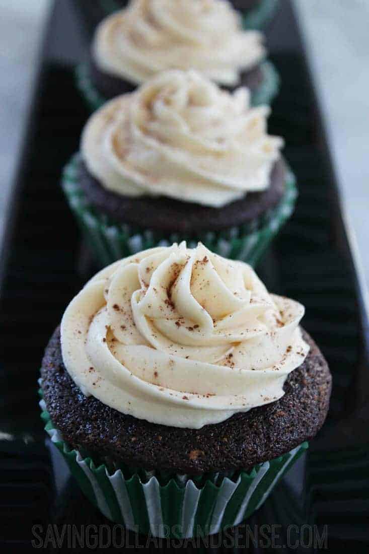 Guinness Cupcakes with Bailey's Buttercream Frosting