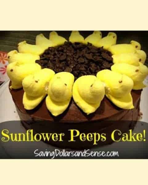 Sunflower Peeps Cake Recipe - Saving Dollars and Sense