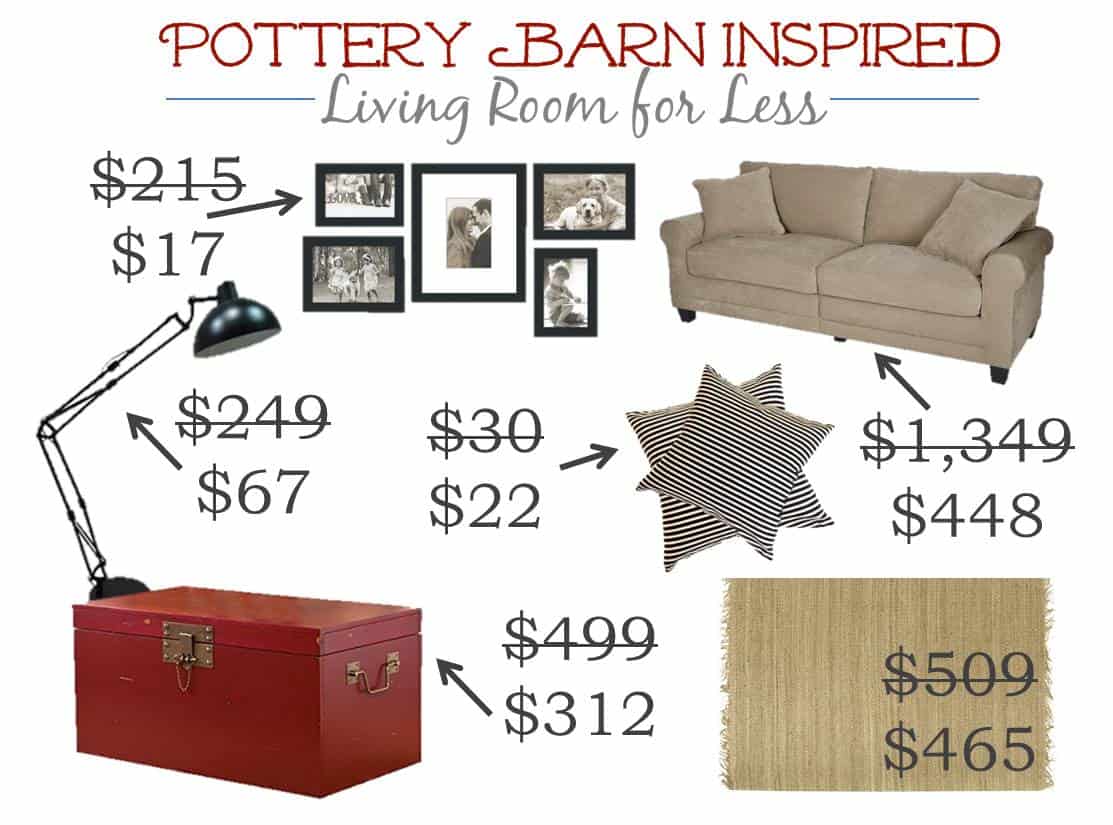 Pottery Barn Inspired Room for Less Saving Dollars & Sense