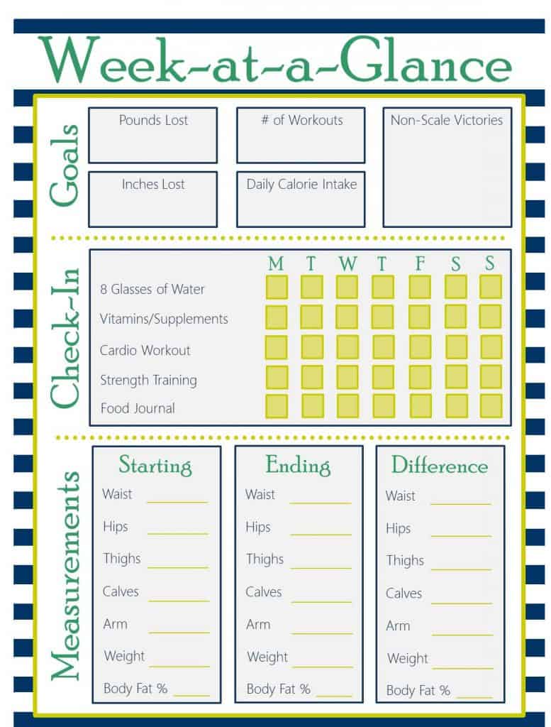 Printable Fitness Planner  Saving Dollars  Sense