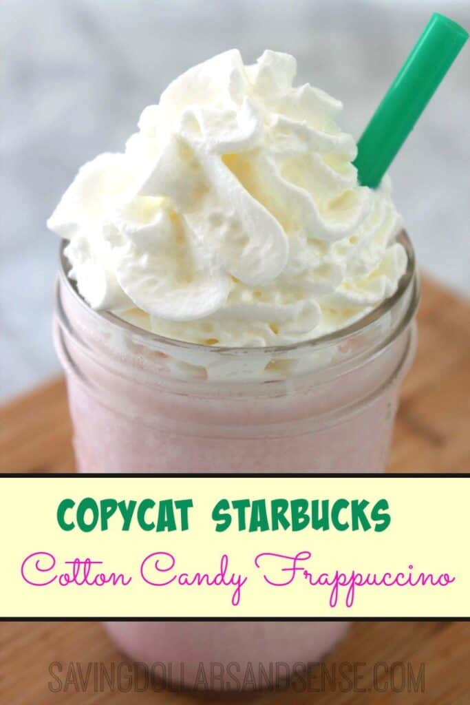 Copycat Starbucks Cotton Candy Frappuccino Recipe - Saving Dollars & Sense