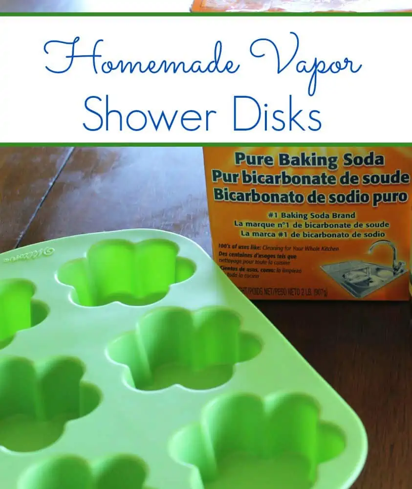 Homemade vapor shower disks.