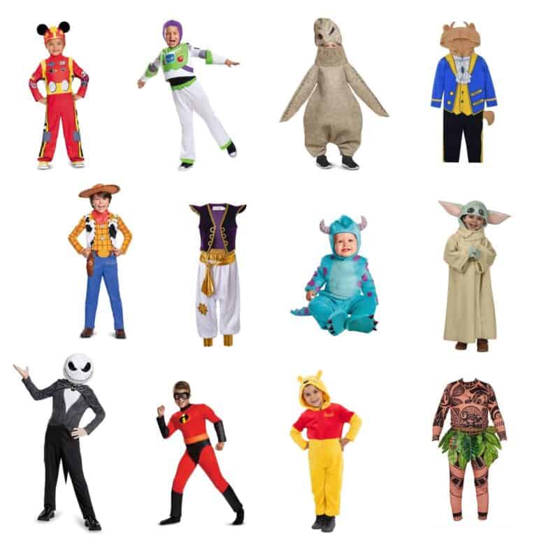 Little boys Disney Halloween costumes.