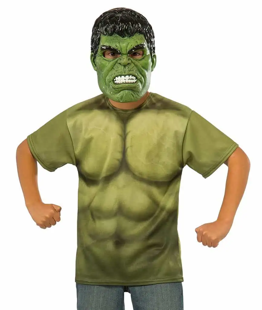 Youth Hulk costume for Halloween.