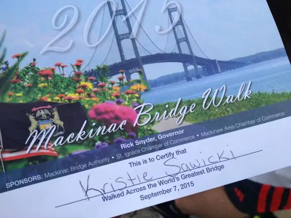 Mackinae bridge walk.