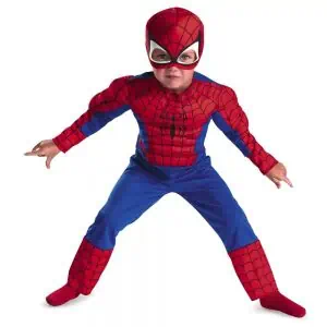 Child\'s Spiderman Halloween costume.